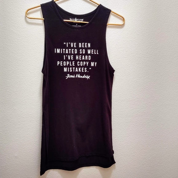 Rockin artwork Tops - Jimi Hendrix quote Tank top